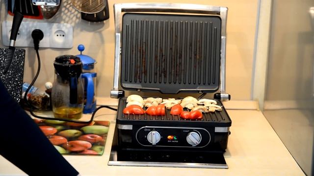 Обзор электрогриля GF-160 EXPERT Рецепт сочной куриной грудки и овощей GFGRIL смотреть онлайн