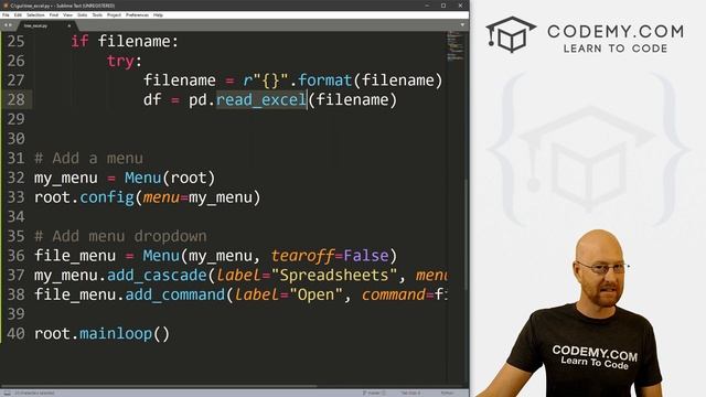 Open Excel Spreadsheet In Treeview With Pandas and Numpy - Python Tkinter GUI Tutorial #125 смотреть онлайн