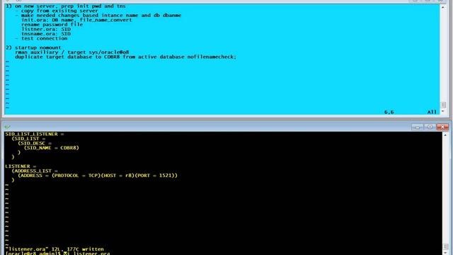 Demo: Oracle 19c rman duplicate database from active database смотреть онлайн