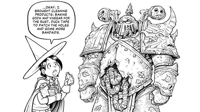 Cute Witch Try To Heal A Plague Marine| Mcnostril comic смотреть онлайн