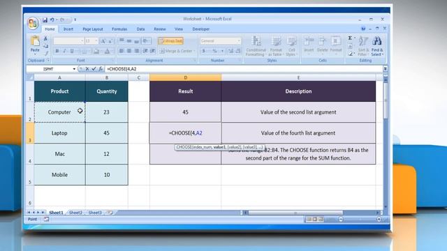 How to use the CHOOSE Function in Excel смотреть онлайн