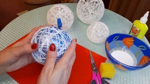 Декоративные Шары Из Ниток Своими Руками