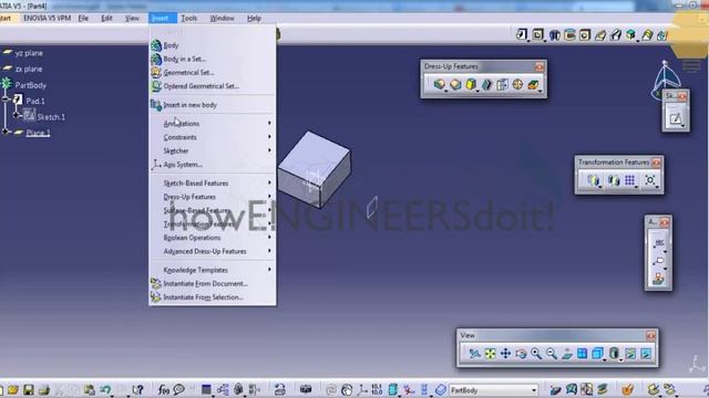 3.3|Transformation feature in Part design P2|Top Catia V5 tutorials/training videos смотреть онлайн