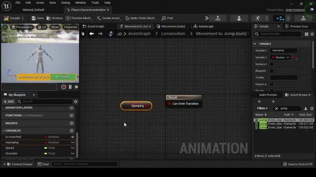 B12 - Creating Animation State Machines | UE5 Blueprint For Beginners | AIP