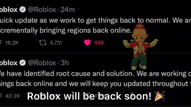 Roblox will be back soon! ? смотреть онлайн