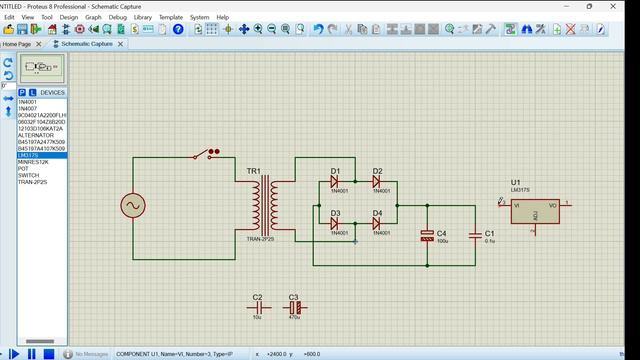 Proteus tutorial - 12 || (1 to 30 Volt) regulated power supply circuit design and simulation смотреть онлайн
