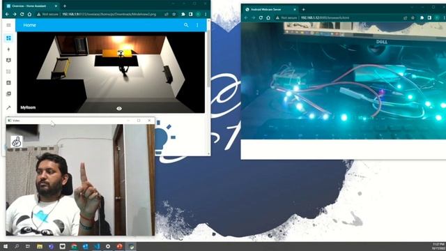 Home Automation with Digital Twin & Gesture Control using Python OpenCV ESP32 & Arduino смотреть онлайн