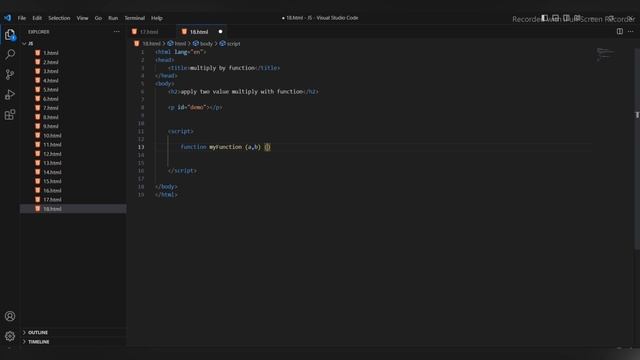 Multiplication with the help of function || java script смотреть онлайн
