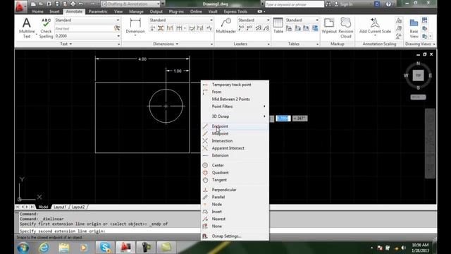 AutoCAD II 20-11 Overriding Dimension Style New Dimensions смотреть онлайн