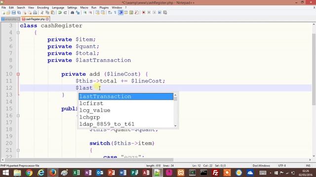 Tutorial 10 - PHP - Building A Cash Register by Applying OOP - Part 2 смотреть онлайн