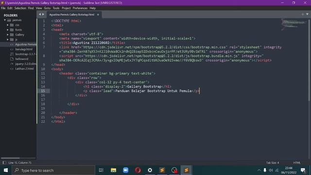 Tutorial Desain Gallery Bootstrap Di Web Site @Anty_222 смотреть онлайн