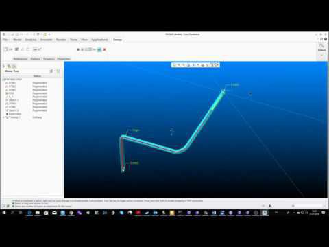 Проектирование в CREO - 3D протягивание смотреть онлайн