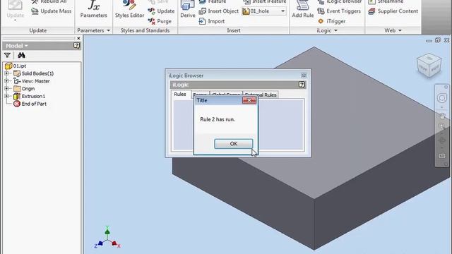 27 AUTODESK INVENTOR ilogic Tutorial ( Run Multiple Rules ) смотреть онлайн