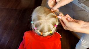 #Прическа в садик за 5 минут красивая и крепкая - кольцо из волос