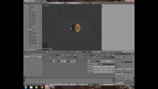 How to Make a grenade Part 2 in the blender game engine No python - Logic bricks and animation смотреть онлайн
