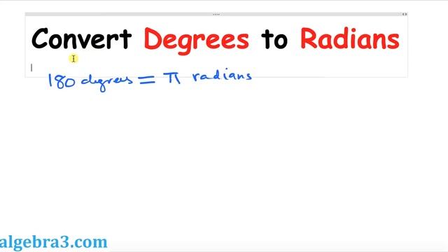 How to convert Degrees to Radians and Radians to Degrees Quickly смотреть онлайн