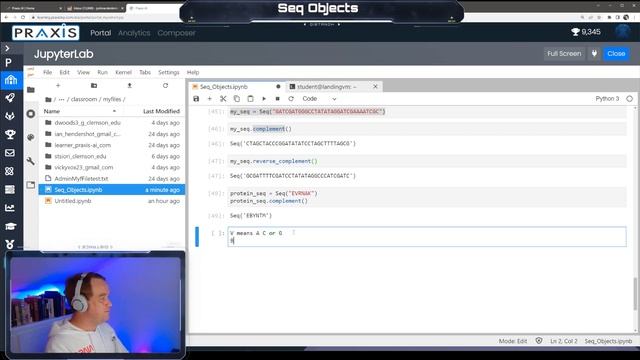 Python - Sequence Objects pt 2 - VDB Computational Biology смотреть онлайн