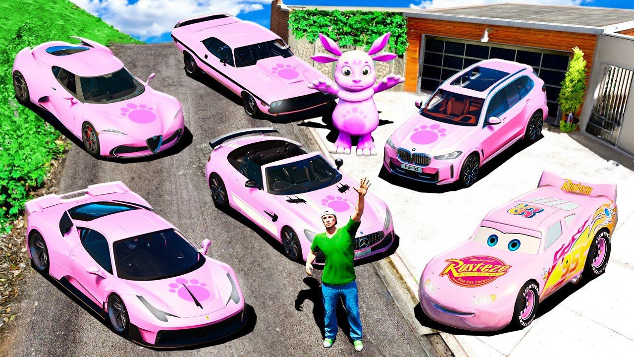УГНАЛ ВСЕ СЕКРЕТНЫЕ МАШИНЫ ДЛЯ ЛУНТИКА! МОЛНИЯ МАКВИН, БМВ, МЕРСЕДЕС, ФЕРРАРИ ГТА 5 МОДЫ РАЙЛЮХА смотреть онлайн