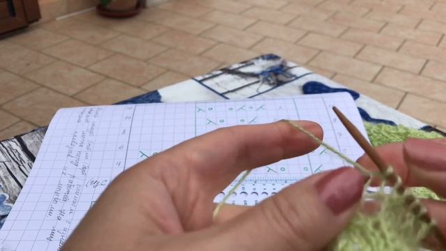 Красивый и простой ажурный узор спицами для вязания кардигана. Подробный МК узора и схема. смотреть онлайн