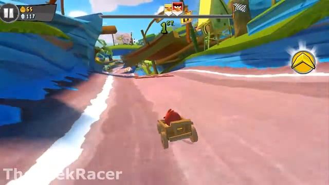 Red vs Yellow in ANGRY BIRDS GO! - Funny racing game for kids смотреть онлайн