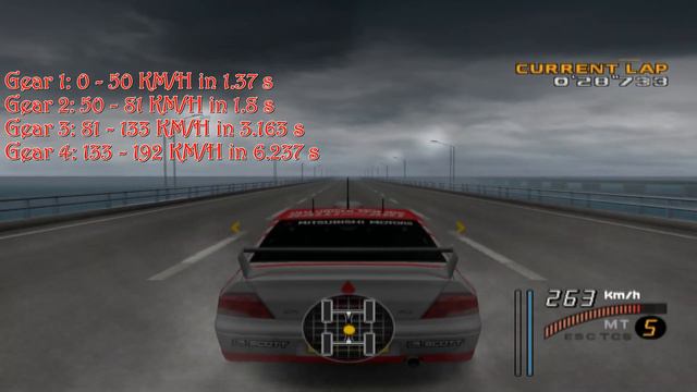 Enthusia - Ocean Bridge Wet, Mitsubishi Lancer Evolution VII Rally Car [Lvl 10] (2022/12/29) смотреть онлайн