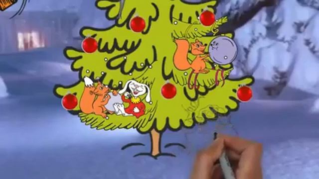 Рисованное видео С Наступающим Новым годом! смотреть онлайн