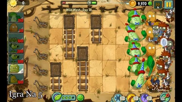 Wild West Day 18 - Plants vs Zombies 2 (Прохождение) смотреть онлайн