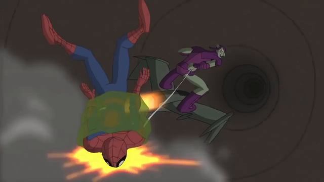 Spectacular Spider-Man (2008) Spider-Man vs Green Goblin factory fight part 2/2 смотреть онлайн