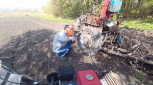 Сварка мотоблоком.