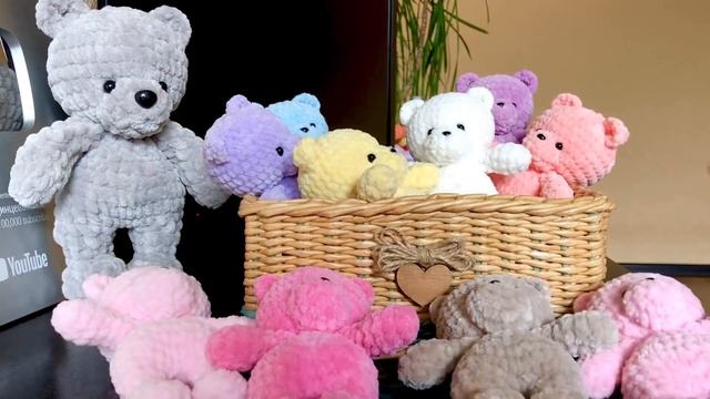 Вязаный мишка крючком ? Мастер-класс в описании смотреть онлайн