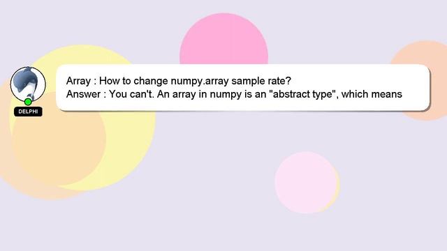 Array : How to change numpy.array sample rate? смотреть онлайн
