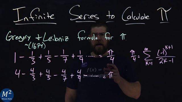 Infinite Series to Calculate π (Pi) | π Day Video | Minute Math смотреть онлайн