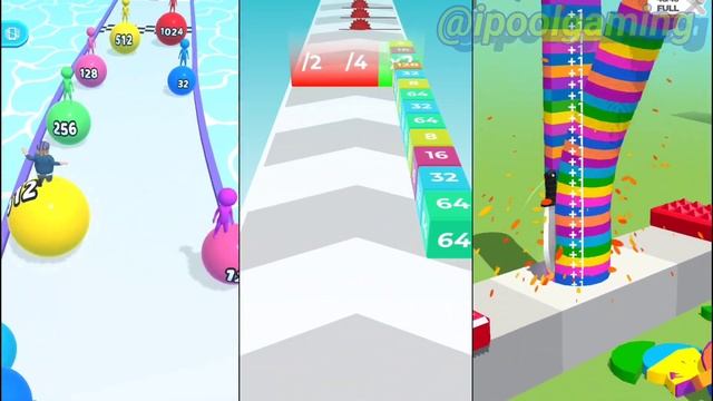 Runner Balls 2048 vs 2048 CUBE Runner vs SLICE it all (Relaxing Game) смотреть онлайн