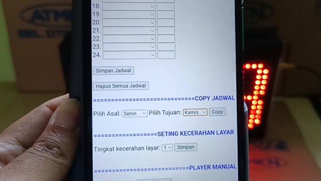 Bel Sekolah Otomatis Layar Led Seting Wifi Android Pc