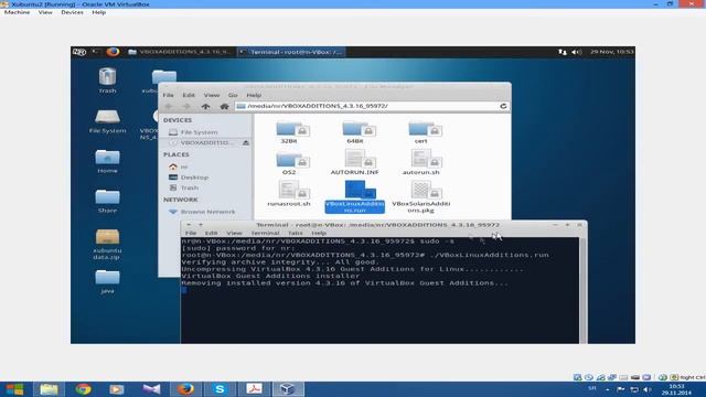 The VirtualBox Guest Additions Linux (Xubuntu) смотреть онлайн