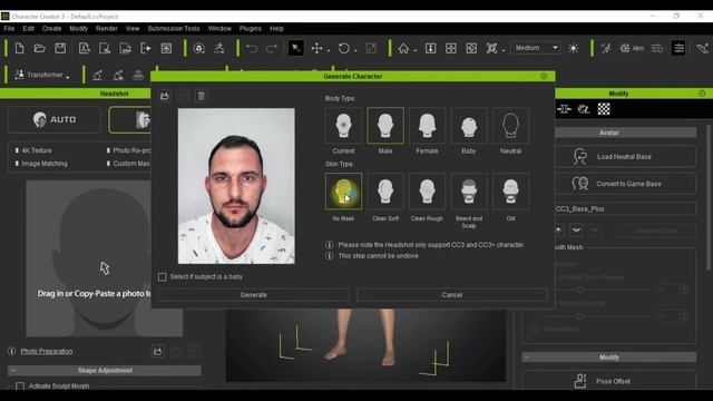 Cделал себя в 3D по фото за 5 минут [Character Creator+Headshot Plug-in] смотреть онлайн