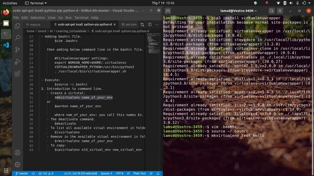 How to install Virtual environment on ubuntu 20 04 Os смотреть онлайн