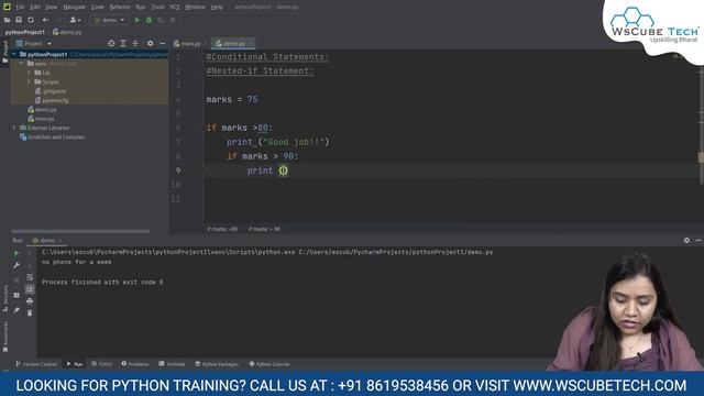 Nested If Statement in Python | Python Programming - Python Full Course For Beginners смотреть онлайн