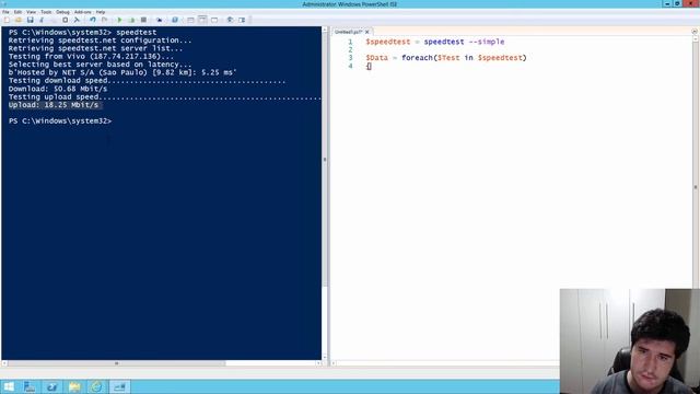 Medindo a Banda de Internet com Powershell e Python смотреть онлайн