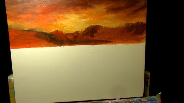 Как создать Мягкие переходы в акриле- Восход.. Blending in acrylic. Sunrise смотреть онлайн