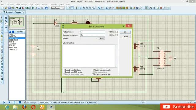 Simple Mosfet  Inverter (proteus Tutorial)