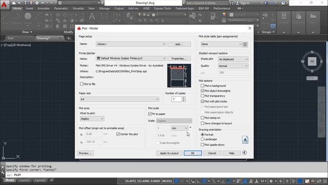 AutoCAD 2016 English - Lesson 36/149 - Understand Print Settings смотреть онлайн