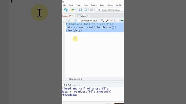 R language Taking csv file and finding out head and tail of dataset смотреть онлайн