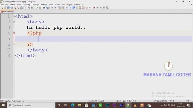 how to implement php code in html .class no.1 #php #projects #webpage #serversidescript #program смотреть онлайн