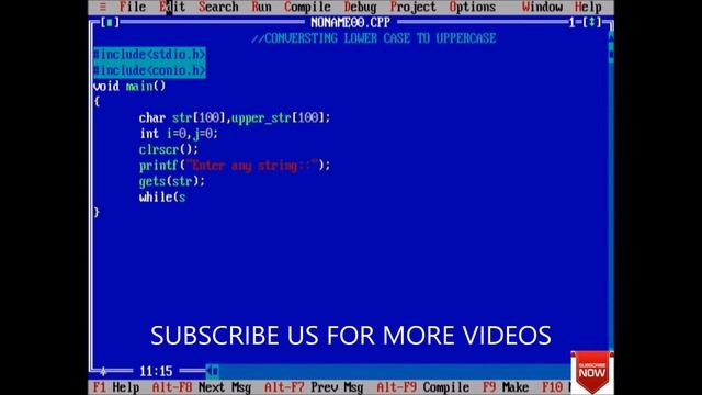 LOWER CASE TO UPPER CASE -STRING CONVERSION IN C-61 смотреть онлайн