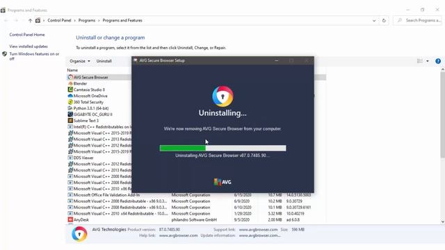 How to Uninstall AVG Secure Browser in PC Using Control Panel Basic Guide for Windows 7, 8, 10 смотреть онлайн
