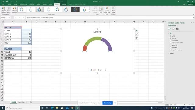 Speedometer : Gauge chart in Excel смотреть онлайн