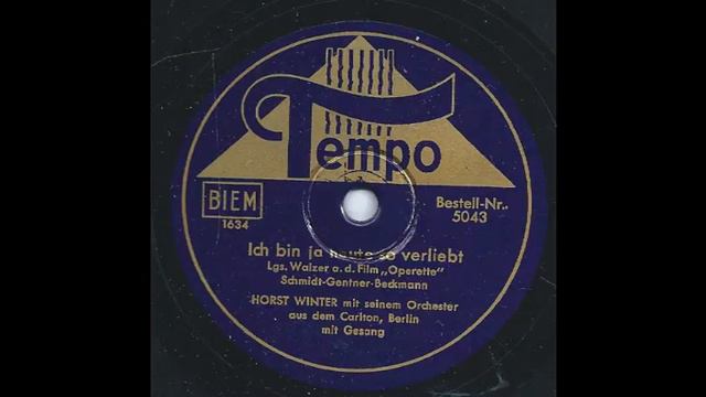 Ich bin heute ja so verliebt - Horst Winter, Sein Orchester & Gesang смотреть онлайн