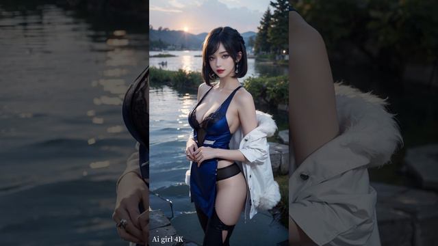[4K Ai Lookbook]Cute Asian Girl Cosplay : Yelan Genshin Impact 原神のイェランが魅せるセクシーなコスプレ