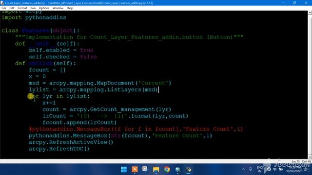 Python Addin Tool for Feature Count смотреть онлайн